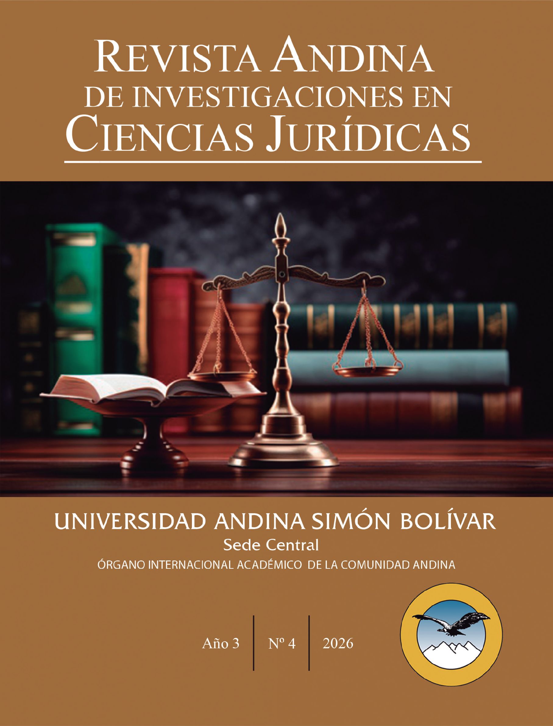 Portada de la revista en ciencias jurídicas