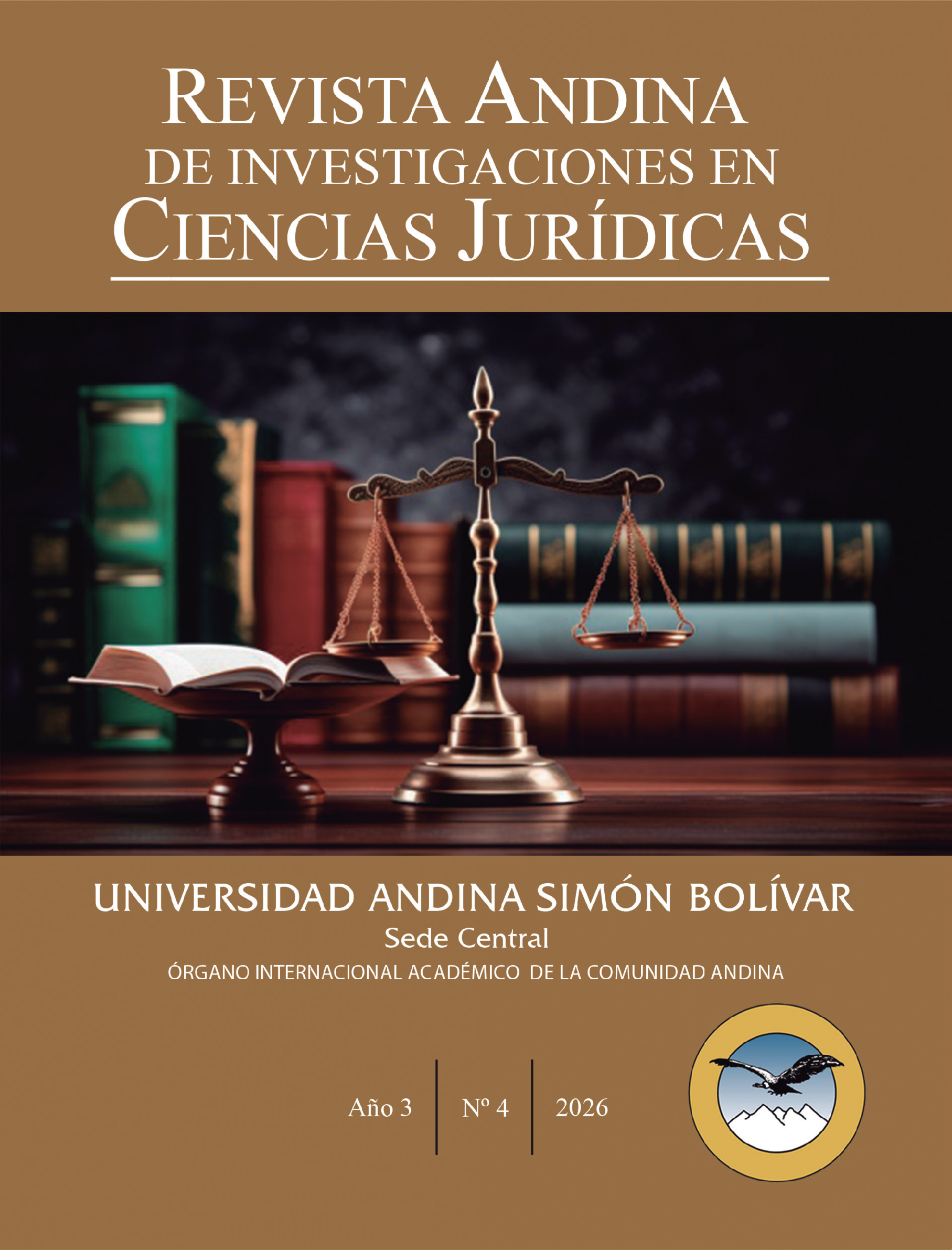 Portada de la Revista Andina de Investigaciones en Ciencias Jurídicas